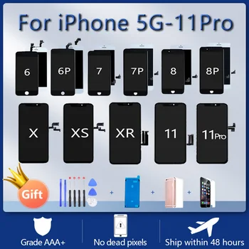 За iPhone 6 7 8 Plus 6S 5 5C 5S SE Смяна на LCD дисплей За iPhone X XR XS Max 11 Pro MAX OLED Сензорен Дисплей в събирането на