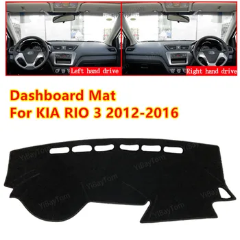 За KIA RIO 3 K2 2012-2016 Руски Версия устойчива на плъзгане Покриване на Арматурното Табло на Автомобила Мат Солнцезащитная Тампон арматурното табло, Килими, Аксесоари