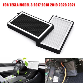 За Tesla, Модел 3 Автомобилен Въздушен Филтър с активен Въглен HEPA ФПЧ2.5 Въздушен Филтър За Пречистване На Замяна 2017 2018 2019 2020 2021