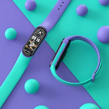 За Xiaomi Mi Band 6 5 4 3 Силиконови Часовници Solo Loop Ръчен два цвята Каишка Аксесоари Стилна Гривна Xiaomi band Каишка