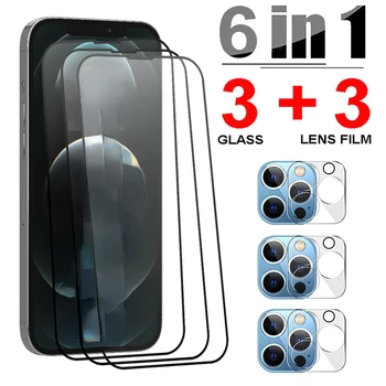 Закалено Стъкло За iphone 13 Pro Max Защитно Фолио За Екрана на 3D Обектива на Камерата Стъклена Защитно Фолио