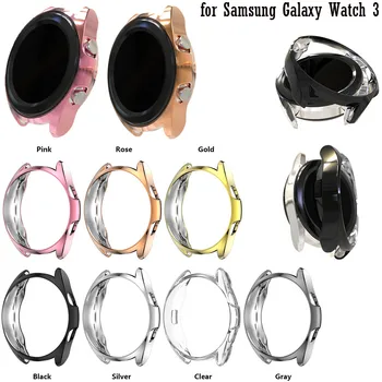 Защитен Калъф във формата на Миди за Samsung Galaxy Watch 3 45 мм 41 мм Интелигентни Смяна на Аксесоари за Рамки на Седалките ПУ Защитен Екран