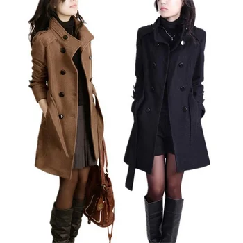 зимата вълна палто с колан, женски ново есен ново Тънката вълнена палто с дълъг ръкав, луксозно палто