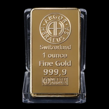 Златно покритие на КРЕДИТНИЯ Слитковый Блок Швейцария Credit Възпоменателна Монета