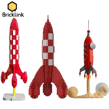 Идеи Bricklink Град Космос Луната Ракета С Тонировкой Приключенски Филм Милоус Пожар Стрелка Набор От Градивни Блокове Играчки За Деца, Подарък