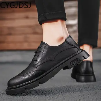 Италиански обувки-Oxfords за мъже, Офис обувки 2022 година, Сватба на модела обувки-броги за Мъже, Ежедневни Бизнес Официалните Обувки за Мъже, обувки за мъже