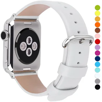 Каишка за Apple Watch 4/5 Band38mm 42 милиметра, 15 цвята Apple Watch Кожена каишка с катарама iWatch Series 5, 4 и 3, 2 и 1 Каишка за часовник
