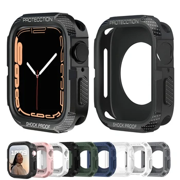 Калъф за Apple Watch Case 44 мм 40 мм 45 мм 41 мм 42 мм 38 мм смарт часовник устойчив на удари TPU Протектор на екрана iWatch series 7 SE 6 5 4 3