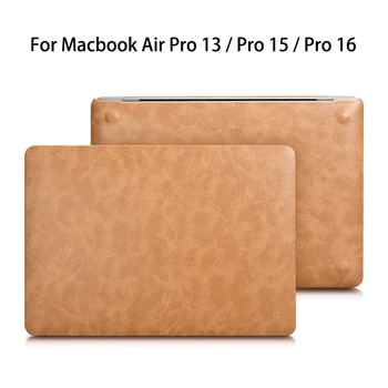Калъф за преносим компютър MacBook Air Pro 13 A2337 A2338 A2889 A2179 устойчив на удари Калъф от изкуствена кожа за MacBook Pro 16 A2141
