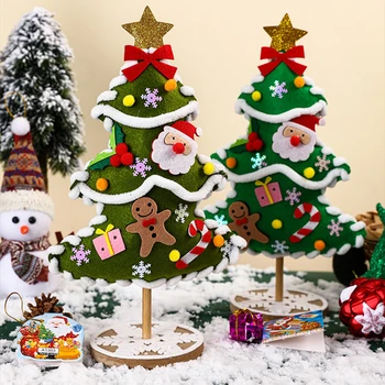 Коледно Дърво САМ Материални Пакет Коледни Подаръци, Ръчно изработени Пъзел Коледни Играчки