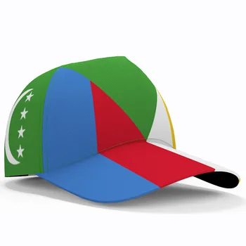 Коморски Бейзболни Шапки Безплатно Потребителското Име На Отбор Номер Лого Km Шапки Com Държава Пътуване Френски Национален Съюз На Коморските Острови Флаг Прическа