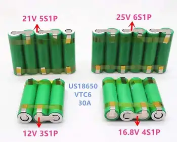 (конфигуриране) 12 В 18650 VTC6 батерия 3000 ма 30 ампера за 12,6 В отвертка батерия заваряване, запояване ленти 3S1P 12,6 В отделението блок