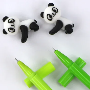 Корейски сладък карикатура панда пластмасов неутрална писалка За писане креативна бамбук писалка, 0,5 мм черна дръжка, студентски аксесоари