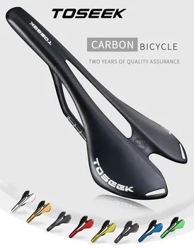 Кормило Седло От Въглеродни Влакна TOSEEK Full Road МТВ Велосипед Матиран Гланц 105 g 7*9 Въглероден Предлаганите от 8 Цвята Високо Качество