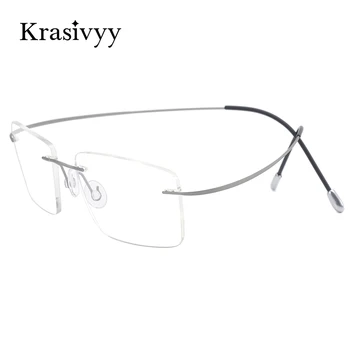 Красив Ultralight Рамки За Очила, Рамки За Мъже Чист Титан Оптични Очила По Рецепта Мъжки 2022 Нови Квадратни Очила За Късогледство