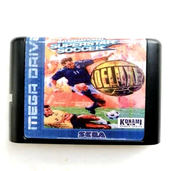 Международна Суперзвезда на Футбола Делукс 16 бита MD Карта памет за Sega Mega Drive 2 за SEGA Genesis Megadrive