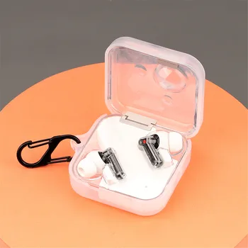 Мек силиконов калъф за празно ухо (1) Безжични слушалки Син Зъб Защитно покритие Прозрачен Корпус кабел за зареждане отделение Кожа