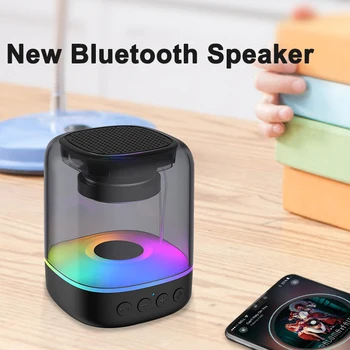 Мини Bluetooth Високоговорител с високо качество Цветни Светлини Безжична Звукова Кутия за Преносим USB Субуфер Стерео Surround MP3 За Телефона Подарък