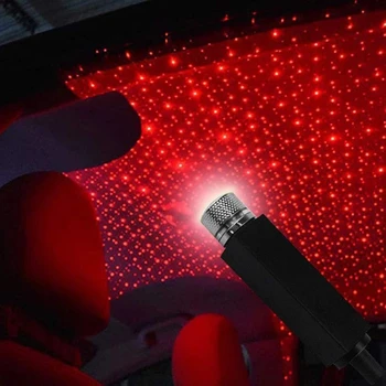 Мини Лазерна Светлина Led Звезден Авто Лазерен Проектор Проекционная Лампа за Подсветка И ефект Дискотека на DJ Нощна Лампа Сценичното Коледна Украса