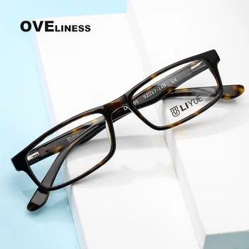 Модни Квадратни рамки за очила, рамки за очила, мъжки и женски Оптични ацетатные очила, очила за Късогледство, очила по рецепта, Очила