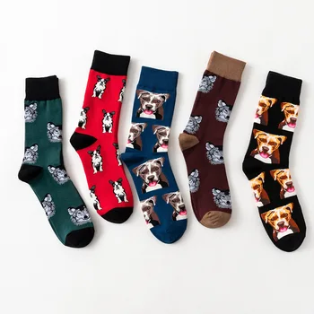 Модни Чорапи Tide Trend Известни Ежедневни Чорапи за Кучета Среден на Ръст Мъжки Чорапи Памук