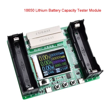 Модул Тестер капацитет литиева батерия 18650, ма, МВтч, Цифров Модул Детектор мощност батерии, Тестер за батерии 18650, Тип C