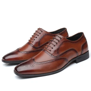 Мъжки модел обувки, Официални Обувки За Сватбени партита, Мъжки Обувки с Перфорации тип 