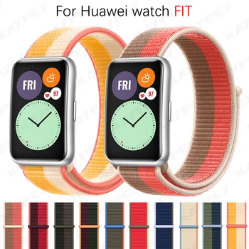 Найлонов Ремък За Huawei Watch Fit Каишка Аксесоари За Умни Часа Контур Гривна Каишка гривна Huawei Watch fit Нов 2021 каишка кореа