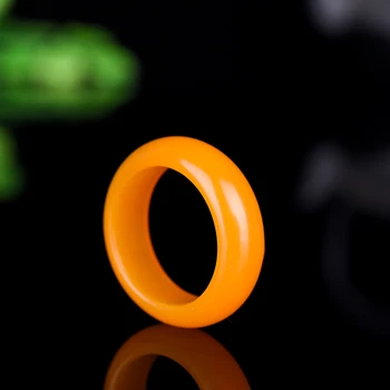 Натурален жълт пръстен нефрит истински камък нефрит пръстен jadeite нефритови за мъже пръстени за жени никели женски нефрит украса