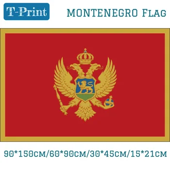 Национален флаг на черна гора 90*150 см/60*90 см/15*21 cm 3 метра * 5 фута Национален ден на националния флаг