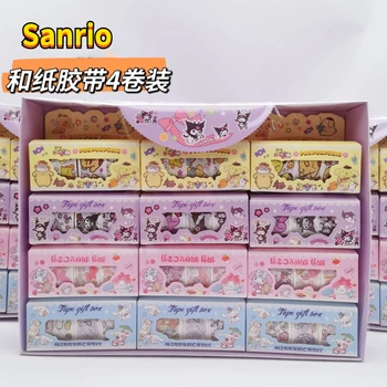 Нова Карикатура на Sanrio САМ Васи Лента Сладък Куроми My Melody Pompompurin Набор от стикери Cinnamoroll (3 ролка в 1 кутия)