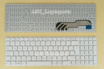 Новата латинска испанска Клавиатура Teclado За лаптоп ASUS X541U X541UA X541UAK X541UJ X541UV X541UVK, Бял без рамка