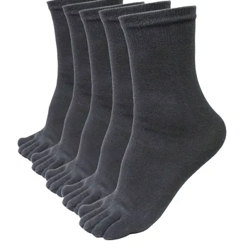 Нови 5 Чифта мъжки Чорапи Contton, Дишащи, Мъжки Спортни Чорапи за Бягане с пет пръста, Еластични Къси Чорапи, Мъжки Чорапи