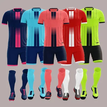 Ню Джърси детска мъжки зряла футболна фланелка комплект спортна тренировочная градиент рампа футболен костюм мъжки и женски униформи