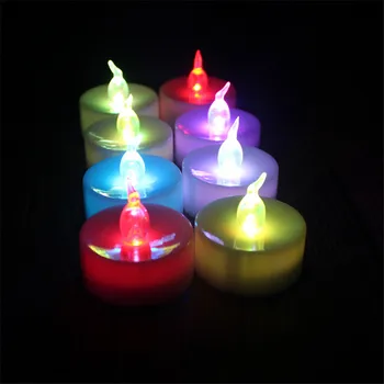 Опаковка от 12 led чаени лампи с промяна на цвета, Беспламенных led чаени лампи на батерии За Коледна украса