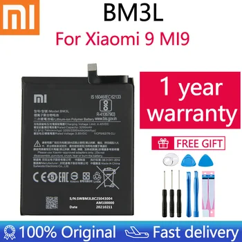 Оригинален Xiao mi Сменяеми батерии За Xiao Mi 9 MI 9 M9 MI 9 Xiaomi9 BM3L Истински Батерия За Телефона 3300 mah Безплатни Инструменти