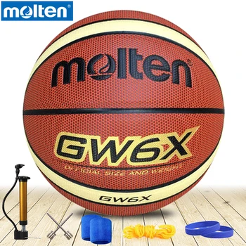 оригинален разтопен на баскетболна топка GW6x НОВА Марка на Високо Качество на Истински Разтопен PU Материал Официален Размер6 Баскетбол