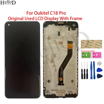 Оригинален Употребяван LCD дисплей За OUKITEL C18 Pro LCD дисплей С Рамка, сензорен дисплей, Дигитайзер, възли За Oukitel C18 Pro