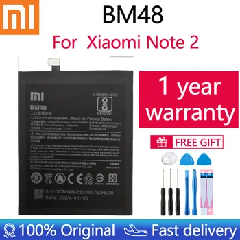 Оригинална Батерия за телефон Mi Note2 Батерия Xiaomi Mi Note 2 BM48 Батерии Bateria 
