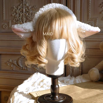 Оригиналната овче облекло kc Lolita ръчно изработени с уши агне, шапки за домашни любимци