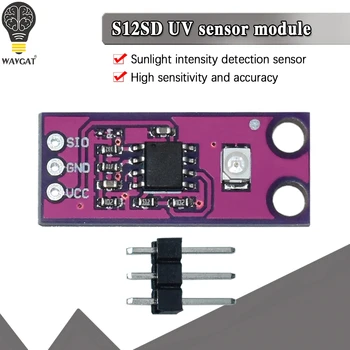 Оригиналната събрание GUVA-S12SD Модул Сензор за Откриване на UV светлина Сензор за Осветление и 240 нм-370 нм за arduino