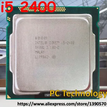 Оригиналния cpu Intel i5-2400 6 М кеш, 3,10 Ghz LGA1155 TDP от 95 W настолен процесор i5 2400 Безплатна доставка изпратено в рамките на 1 ден