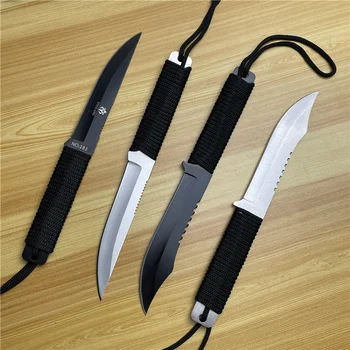 Открит Нож, Къмпинг, Лов И Самоотбрана-Кратък Нож Прав Нож Нож За Оцеляване Висока Твърдост Военен Нож Пенсиониран Нож
