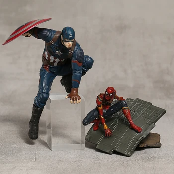 Отмъстителите Капитан Америка и Спайдърмен Iron Man Марк МК 50 Мини са подбрани Фигурка Модел Играчки