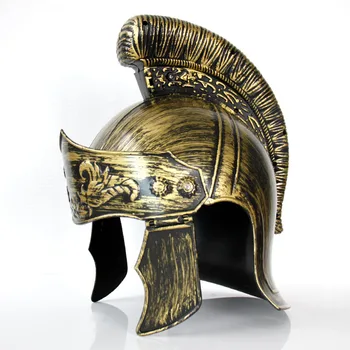 Пластмасова каска Злато Римски Воин Шлем Каска Спартанца Шлем на Римския селското стопанство cosplay пластмаса за възрастен