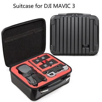 Подходящ за DJI MAVIC 3 Чанта За Съхранение За Mavic 3 Куфар За Съхранение на Водоустойчив и противоударная кутия за аксесоари Черен