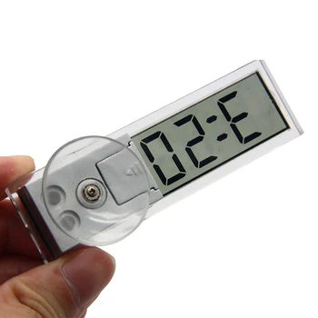 Предното Стъкло На Колата На Таблото Дигитален Часовник Прозрачен Дизайн На Засмукване Часовници Аксесоари За Полагане На Автомобили