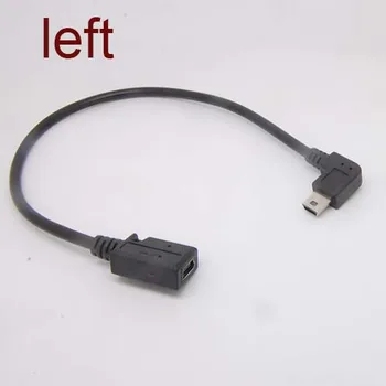 премиум Мини USB Plug с ляв Ъгъл на Наклон към Мини USB Женски адаптер конвертори
