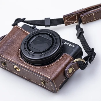 Преносим Калъф от Изкуствена Кожа, чанта за камера Sony ZV1 ZV-1, Защитен калъф с пагон