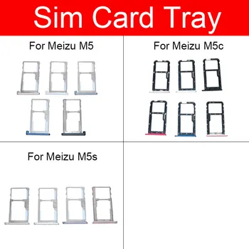 Притежателят на Тавата За SIM Карта За Meizu Meilan Blue Charm M5 M5c M5s M611A M611H Micro Слот За Sim-Карти Адаптер Резервни Части За Ремонт на